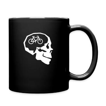 Fahrradfahren - Tasse einfarbig - Schwarz - Rechts