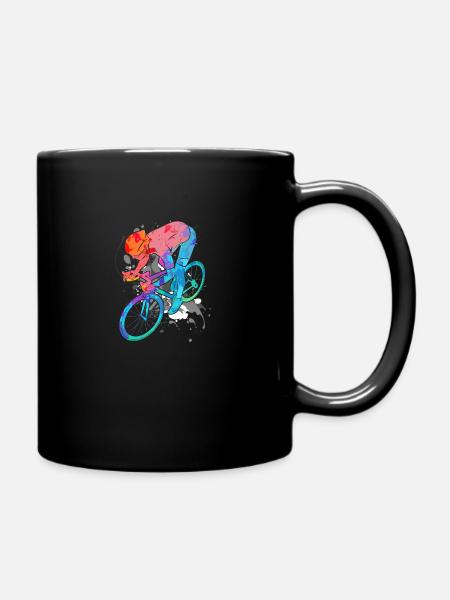 Bicycle Bike Mountain Bike Cycling Cycling - Full Colour Mug - black