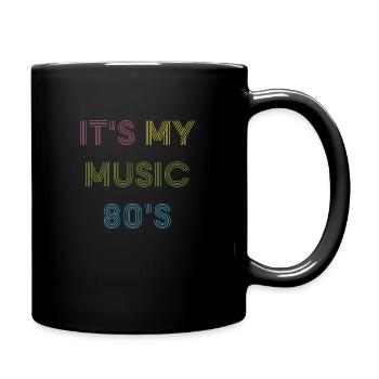 80 s de musique - Mug uni - noir - Droite