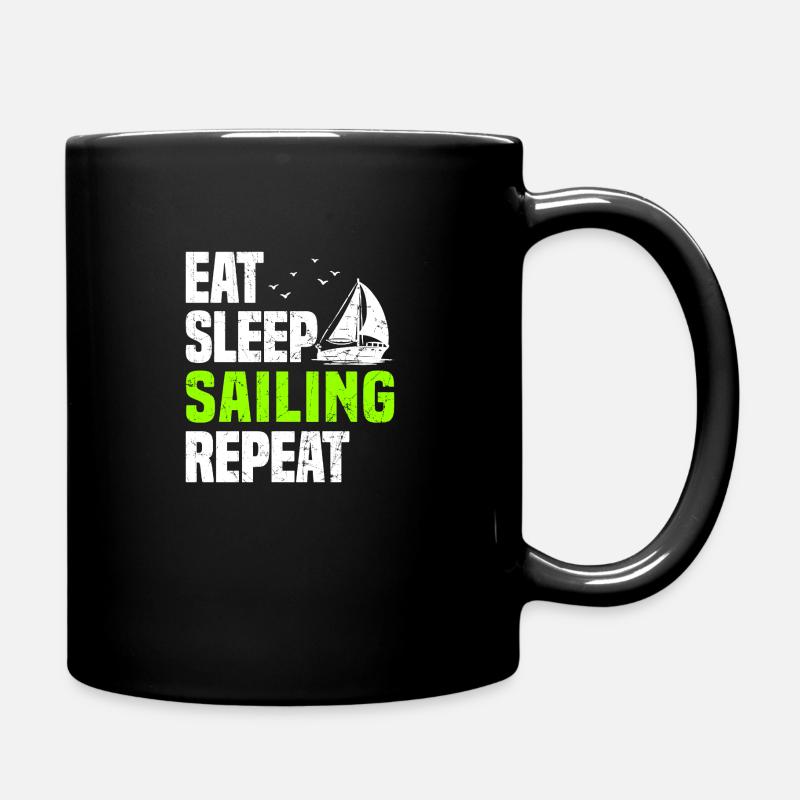 Segelschiff - Tasse einfarbig - Schwarz