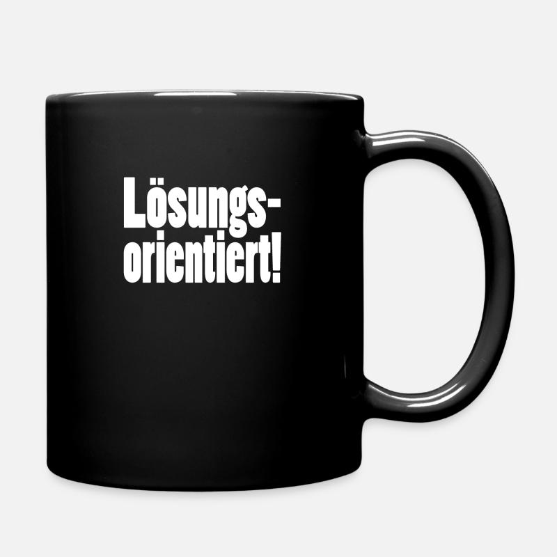 Lösungsorientiert - Tasse einfarbig - Schwarz