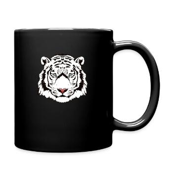 Tiger tete Phantasie Design - Tasse einfarbig - Schwarz - Rechts