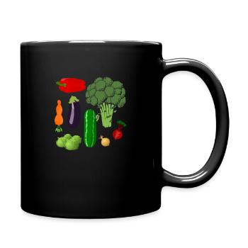 Gemüse - Tasse einfarbig - Schwarz - Rechts
