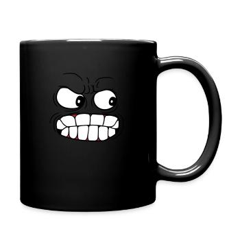 kopf gesicht boese wuetend beherrschung verloren z - Tasse einfarbig - Schwarz - Rechts