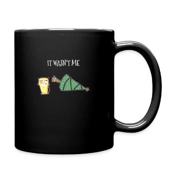 Chat de noel - Mug uni - noir - Droite