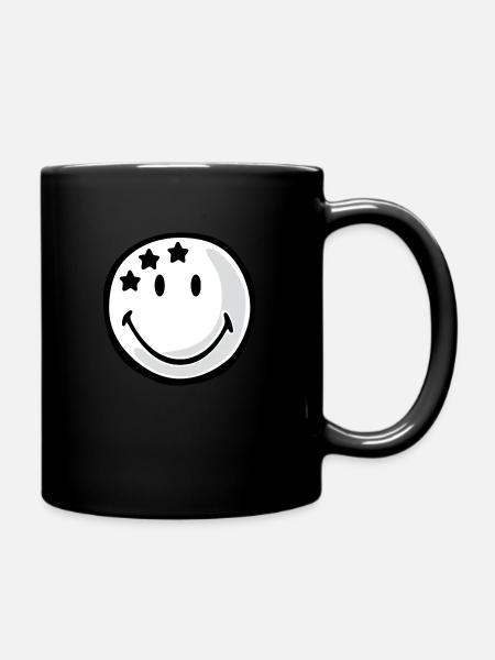 Smiley Table Tennis Ball - Tasse einfarbig - Schwarz