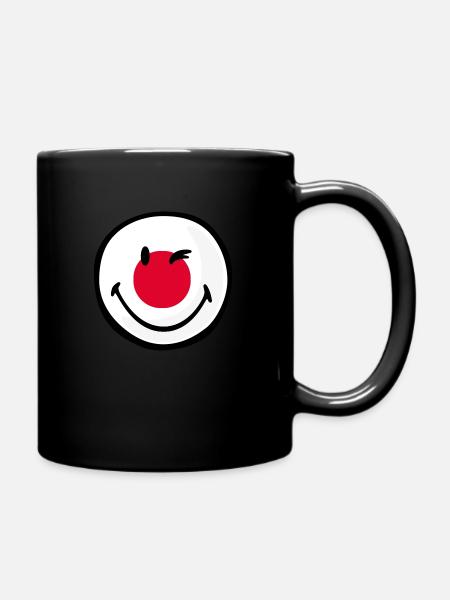 Smiley Flag Japan - Tasse einfarbig - Schwarz