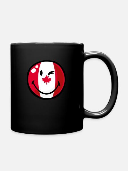 Smiley Flag Canada - Tasse einfarbig - Schwarz
