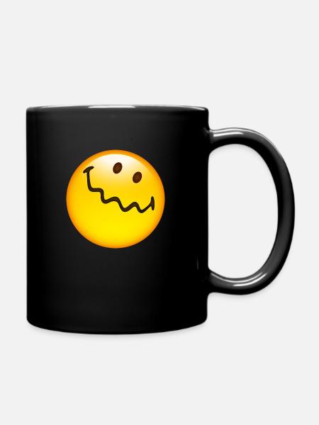 Smiley Glossy Uncertain - Tasse einfarbig - Schwarz