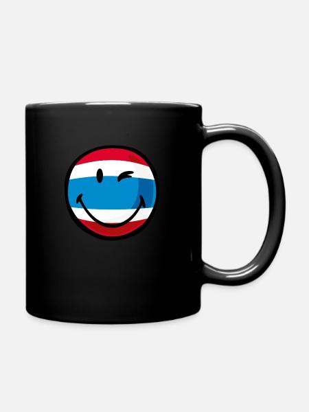 Smiley Thailand - Tasse einfarbig - Schwarz