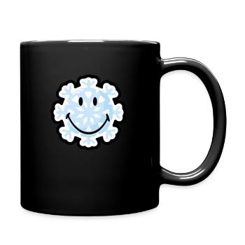 Smiley Snow Flake - Tasse einfarbig - Schwarz - Rechts