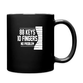 Piano Pianist Organ Keyboard Music Gift - Full Colour Mug - black - Right