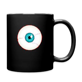 Eyeball turquoise blue (DDP) - Full Colour Mug - black - Right