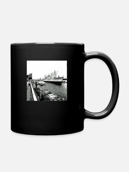Cap San Diego and the Elphi - Full Colour Mug - black
