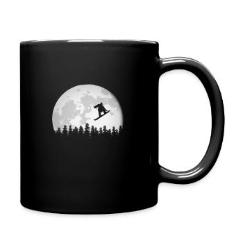 Snowboard - Tasse einfarbig - Schwarz - Rechts