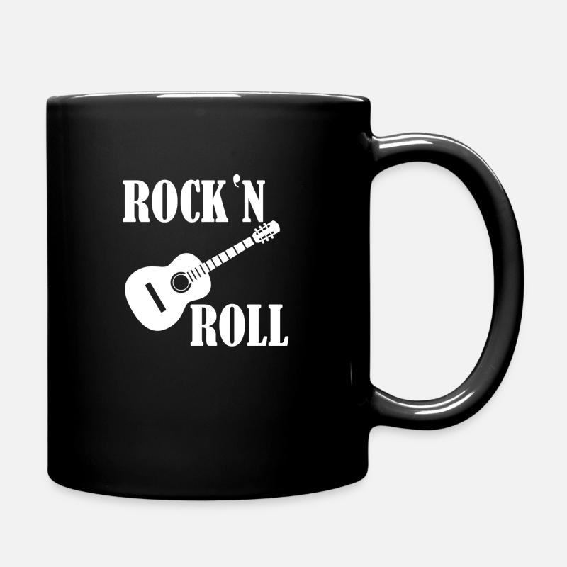 Rock 'n Roll: Gitarre - Tasse einfarbig - Schwarz