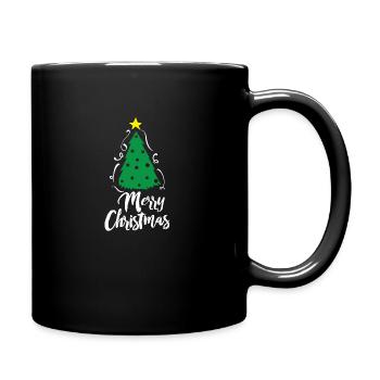 Christmas tree Merry Christmas - Full Colour Mug - black - Right