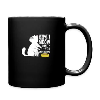 Chat affamé - Mug uni - noir - Droite