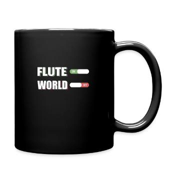Flute flute player music flutist musical instrument - Full Colour Mug - black - Right