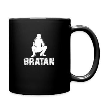 Bratan gopnik style - Tasse einfarbig - Schwarz - Rechts