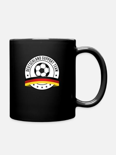 deutschland support fußball - Tasse einfarbig - Schwarz