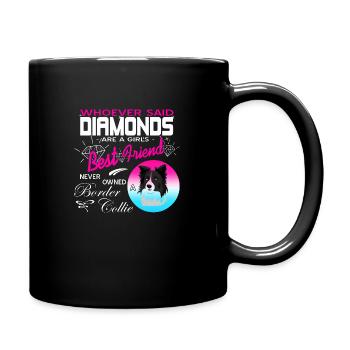 Border Collie - Full Colour Mug - black - Right