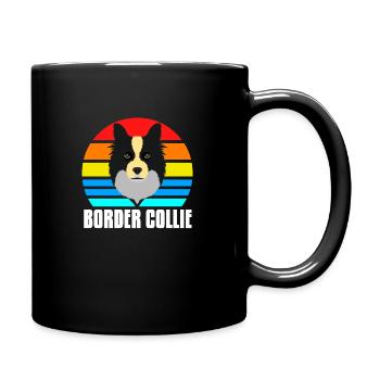 Border Collie - Mug uni - noir - Droite