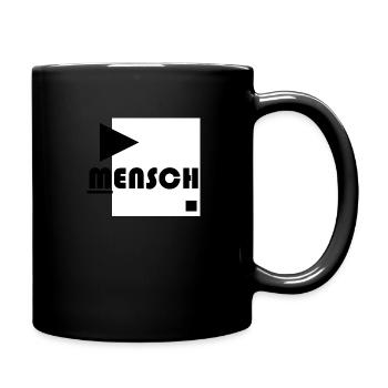 Mensch Bauhaus schwarz weiß - Tasse einfarbig - Schwarz - Rechts