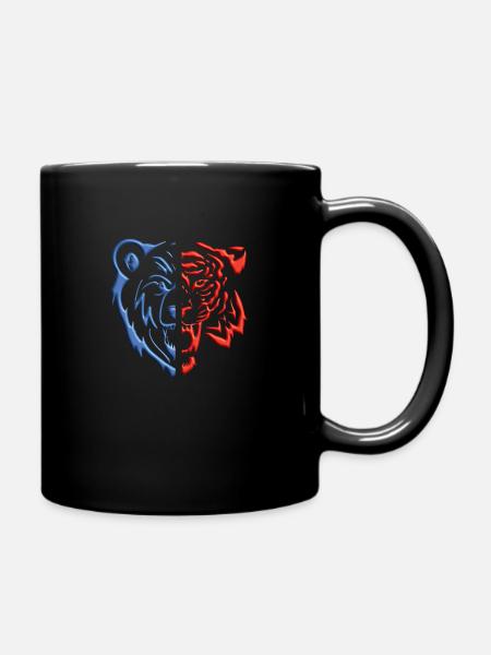 Bär Tiger - Tasse einfarbig - Schwarz