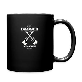 Bass Bassist Basser E-Bass Bassgitarre Bassguitar - Tasse einfarbig - Schwarz - Rechts