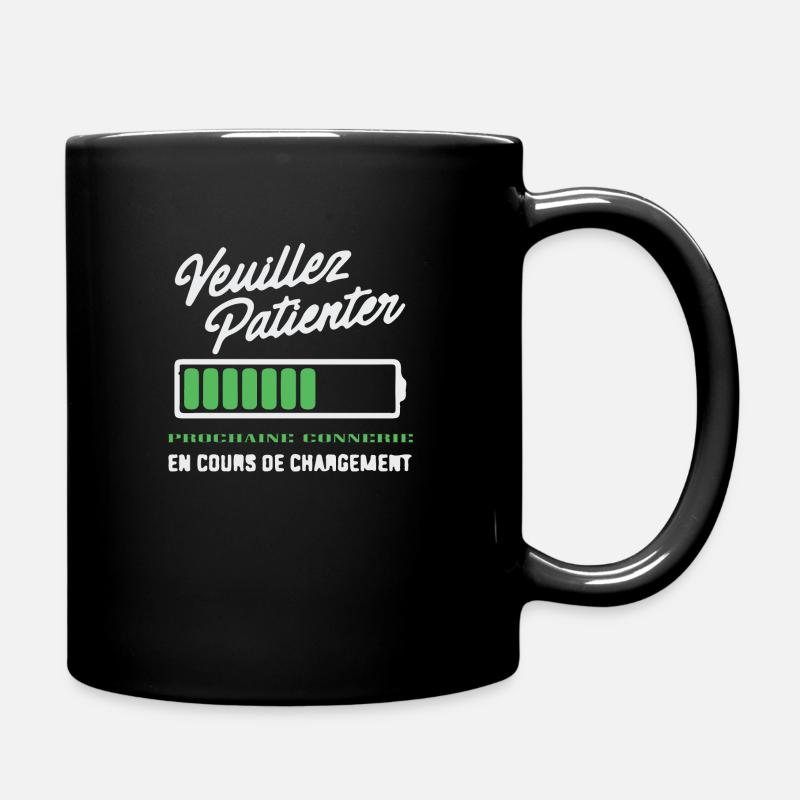 Bullshit loading humor gift - Full Colour Mug - black