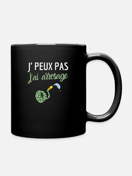 Je peux pas j'ai arrosage humour jardinage - Mug uni - noir