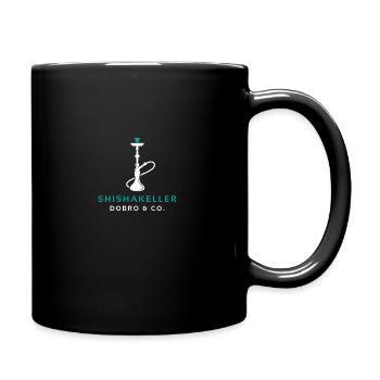 Cave à chicha blanc / turquoise - Mug uni - noir - Droite