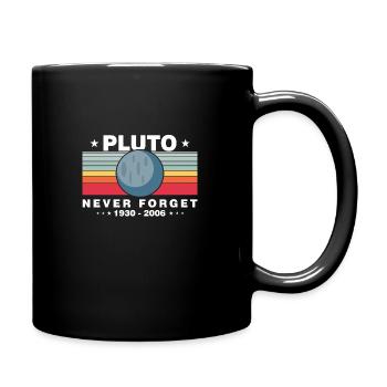 Pluto Zwerg Planet - Tasse einfarbig - Schwarz - Rechts