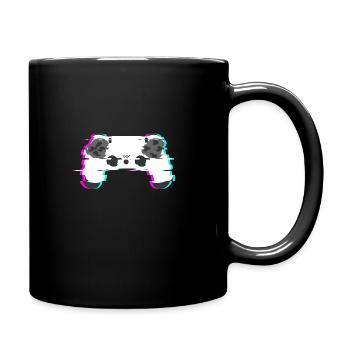Kontroller Weiß - Tasse einfarbig - Schwarz - Rechts