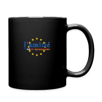 Amitié française allemande - Mug uni - noir - Droite