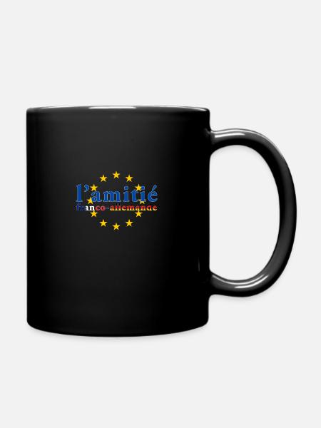 Deutsch französische Freundschaft - Tasse einfarbig - Schwarz