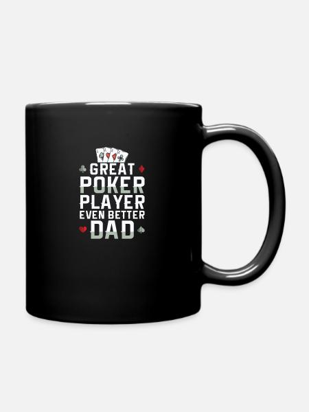 Poker papa Cadeau de cartes de poker pour la fête des pères - Mug uni - noir