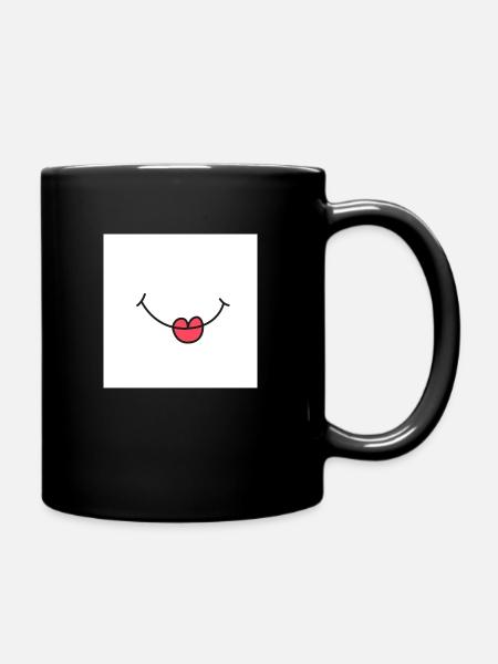 Laughter face - Full Colour Mug - black