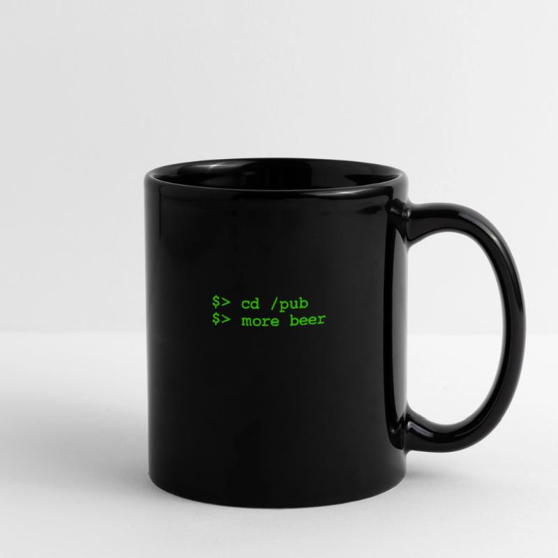 cd pub - plus de bière - Linux Shell Mug uni
