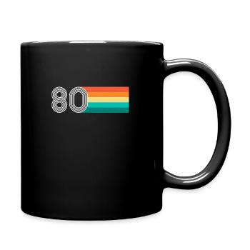 Birthday 80 - vintage RETRO - Full Colour Mug - black - Right