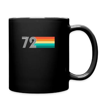 Birthday 72 - vintage RETRO - Full Colour Mug - black - Right