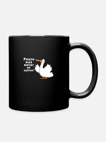 Peace was never an option geese shirt - Full Colour Mug - black