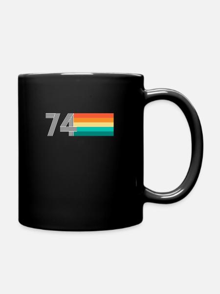 Anniversaire 74 - RETRO vintage - Mug uni - noir