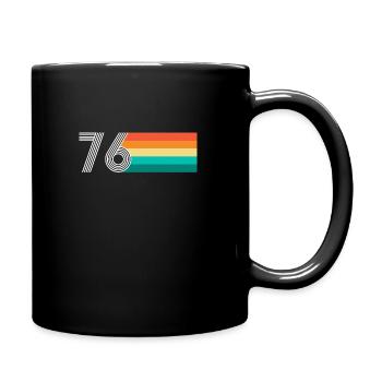 Birthday 76 - vintage RETRO - Full Colour Mug - black - Right
