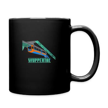 Wuppertal Schwebebahn - Tasse einfarbig - Schwarz - Rechts