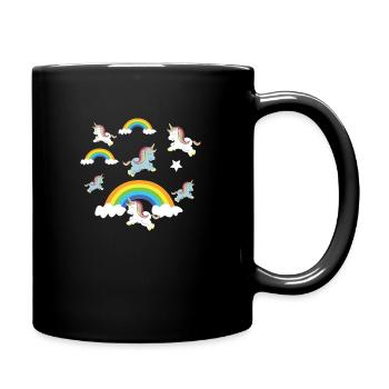 Unicorns - Full Colour Mug - black - Right