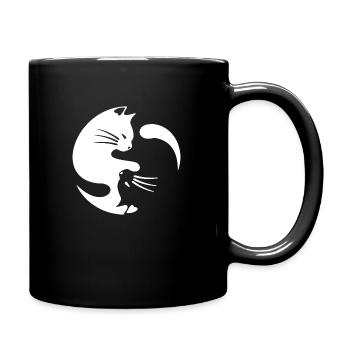 Chats yin yang - Mug uni - noir - Droite