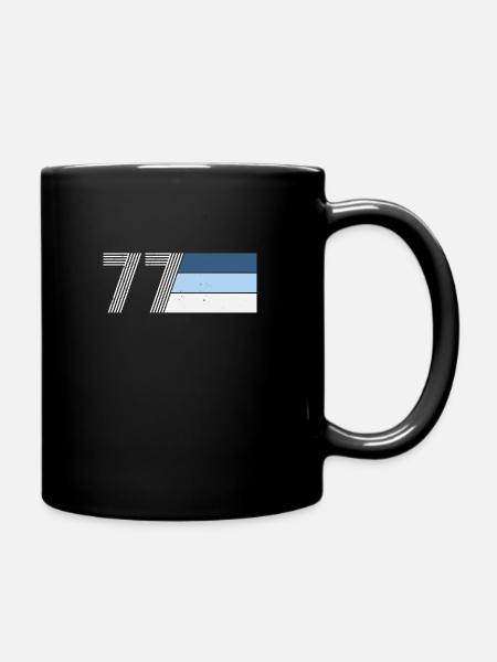 Vintage 1977 birthday 77 RETRO - Full Colour Mug - black