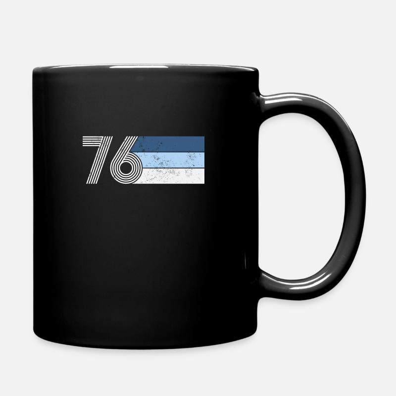 Vintage 1976 Geburtstag 76 RETRO - Tasse einfarbig - Schwarz